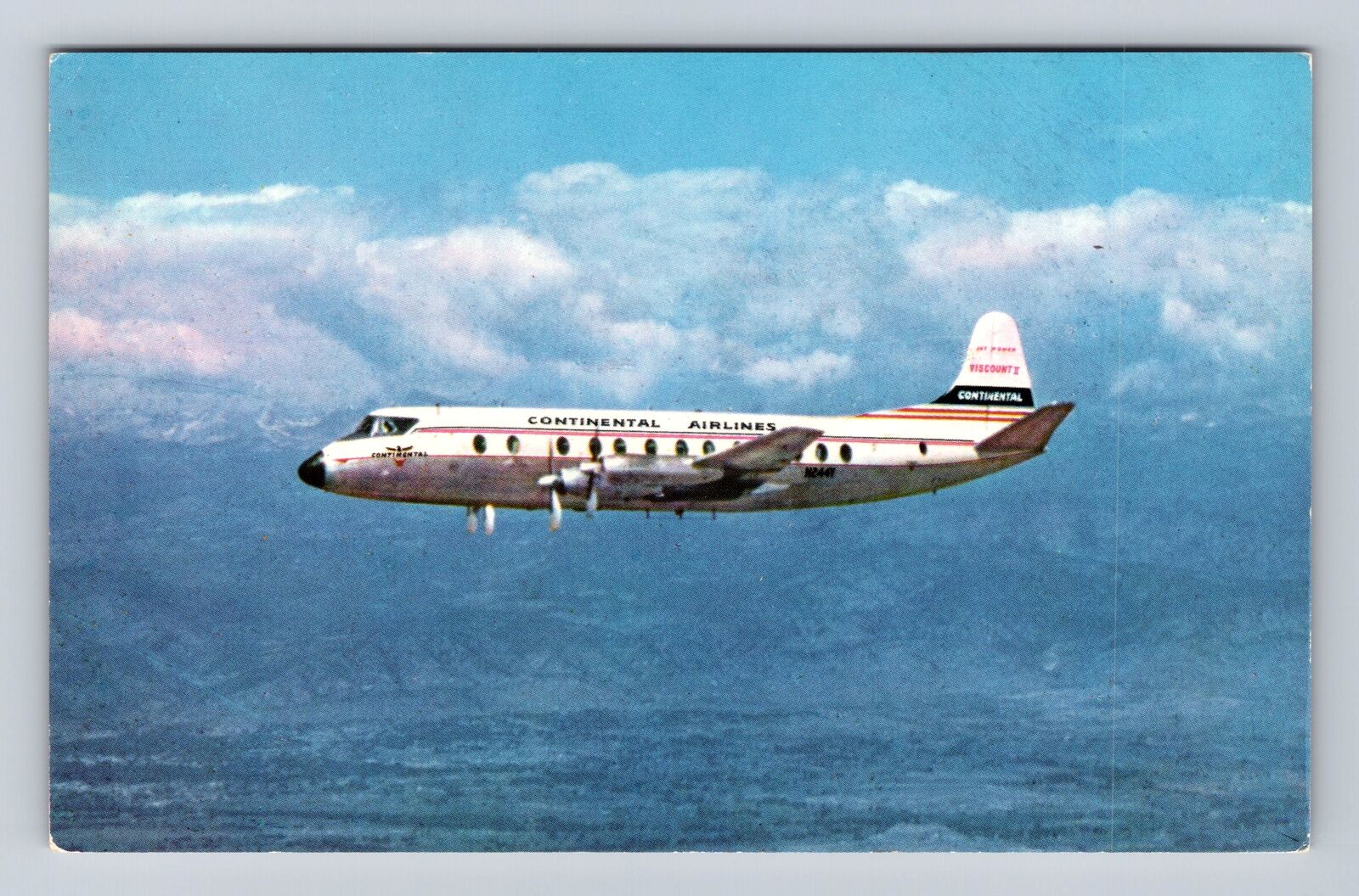 Viscount II, Airplane, Transportation, Antique Vintage Souvenir Postcard