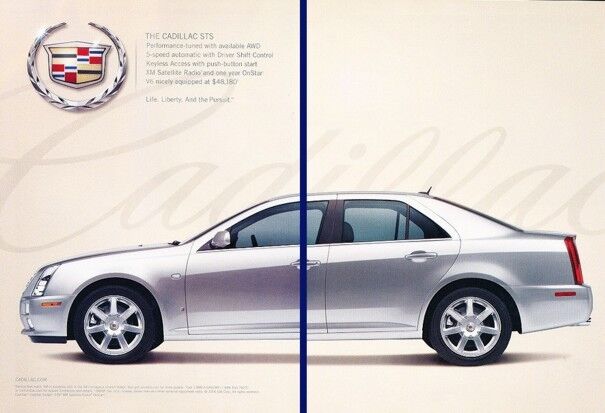 2007 Cadillac STS Original 2-page Advertisement Print Art Car Ad K60