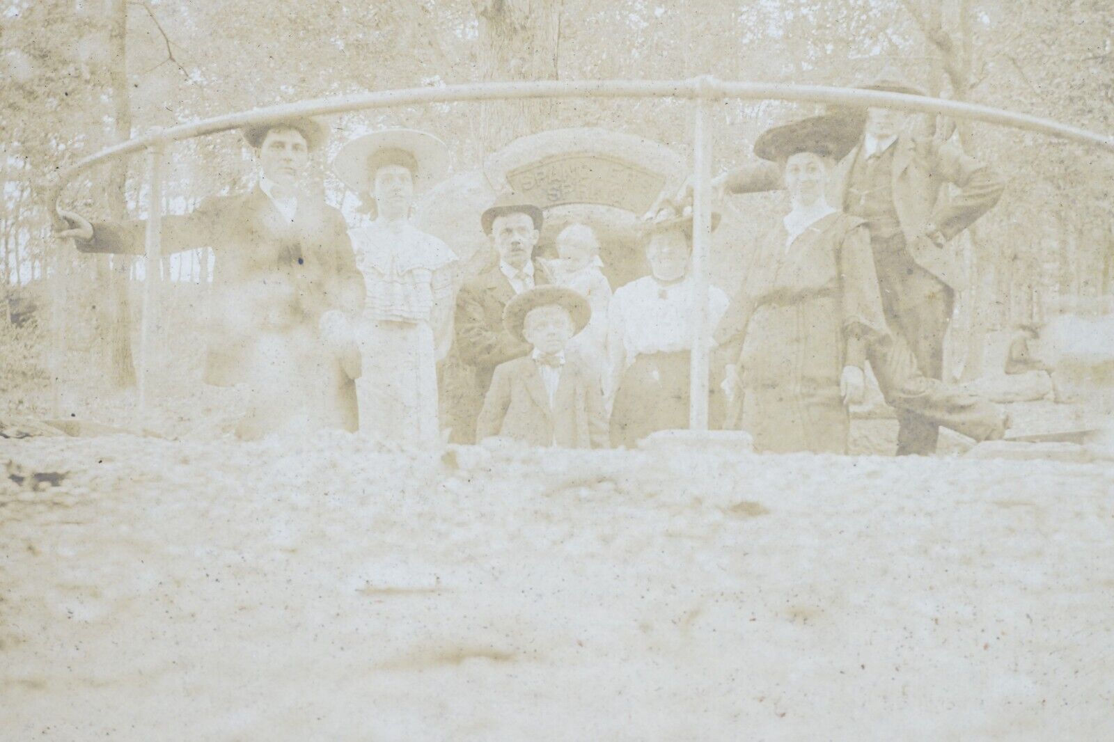 Spangler's Spring Gettysburg Turn Century CDV Family Photograph Original 6x5 In