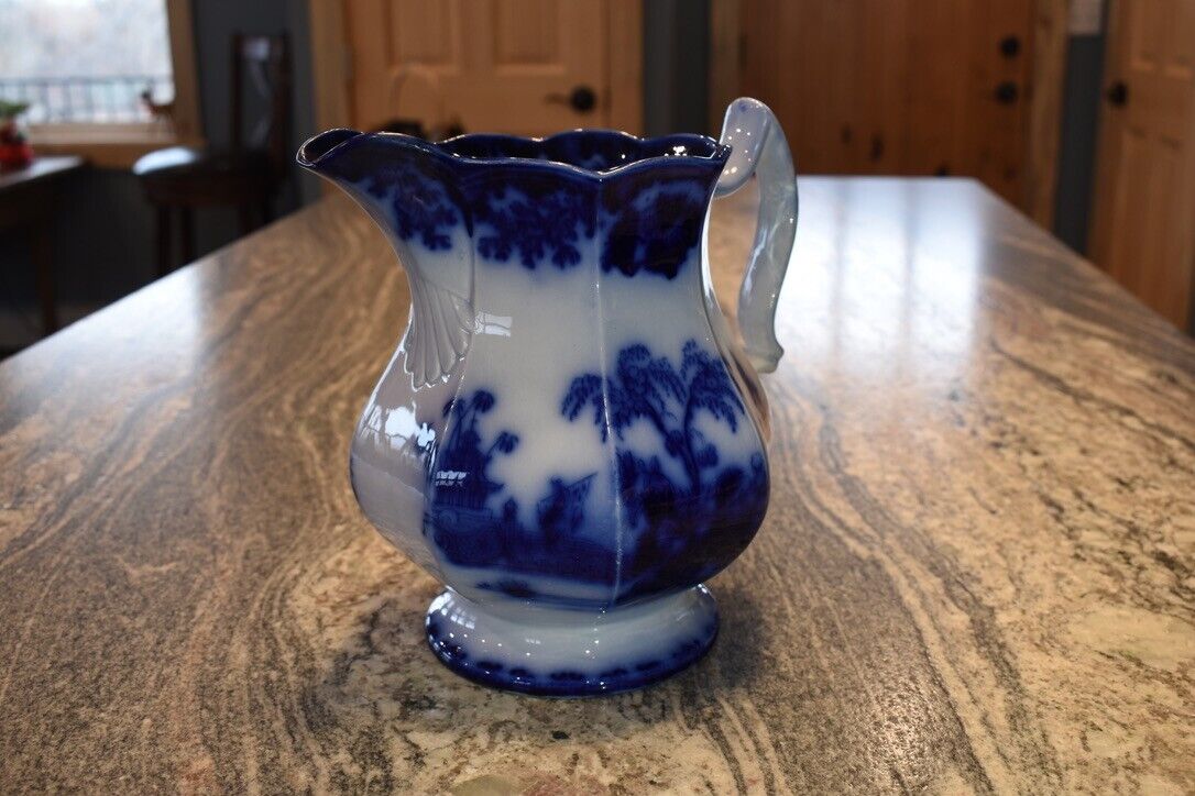  Flow Blue china 1840\'s antique Scinde 8\