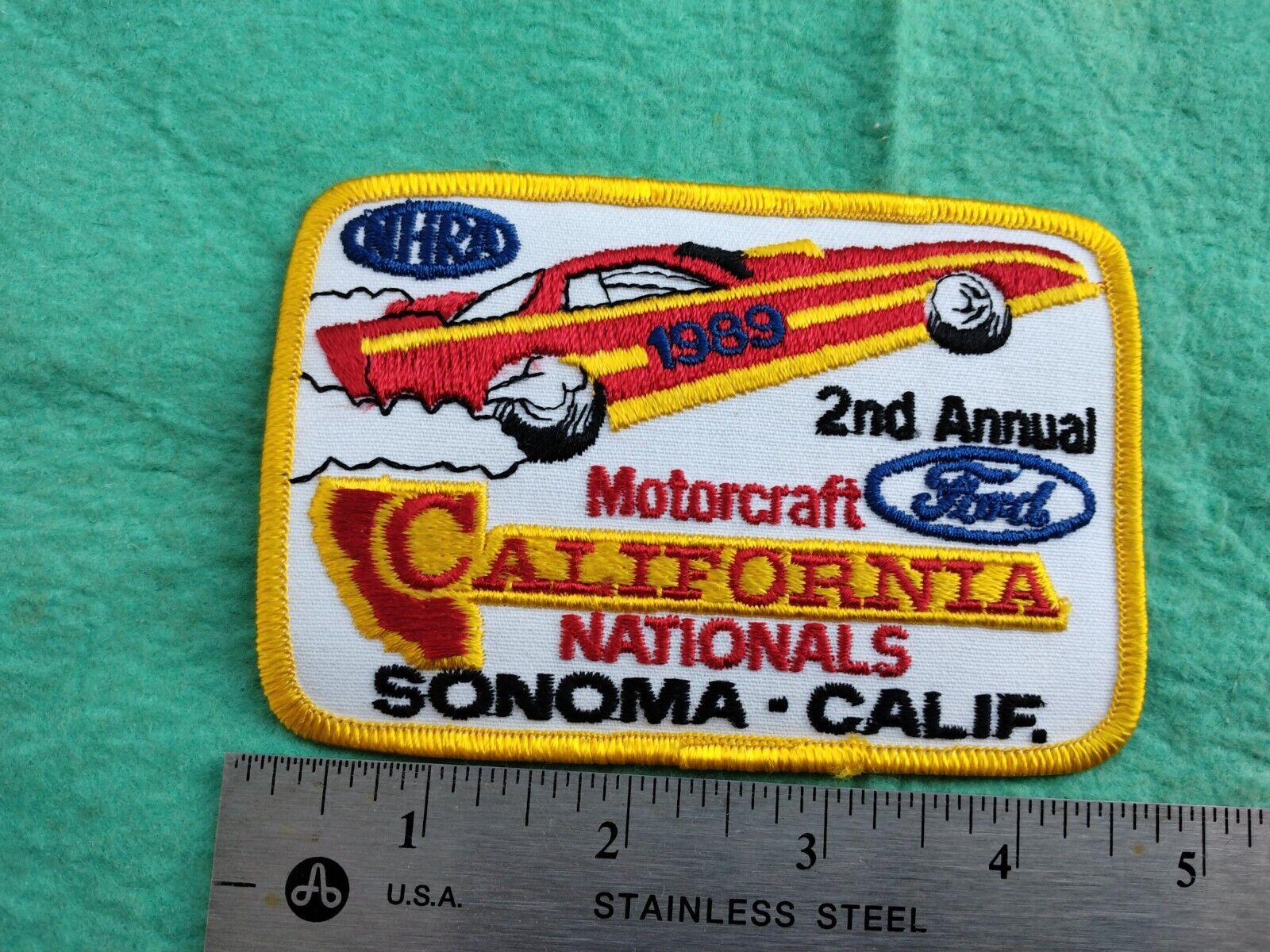 Vintage NHRA Ford Motorcraft Sonoma California Nationals  1989 Patch