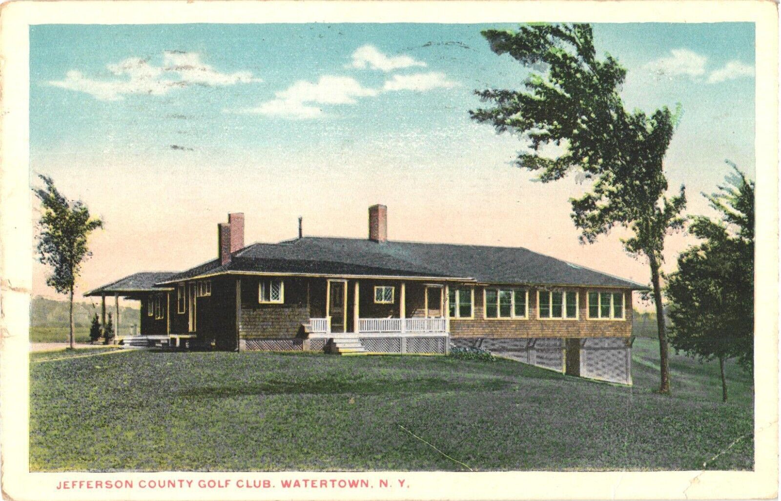 Watertown New York Jefferson County Golf Club Postcard
