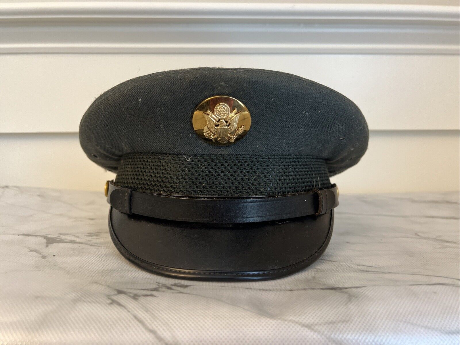 US American Army Military Hat Cap Visor USAAF Enlisted Size 7 Vintage