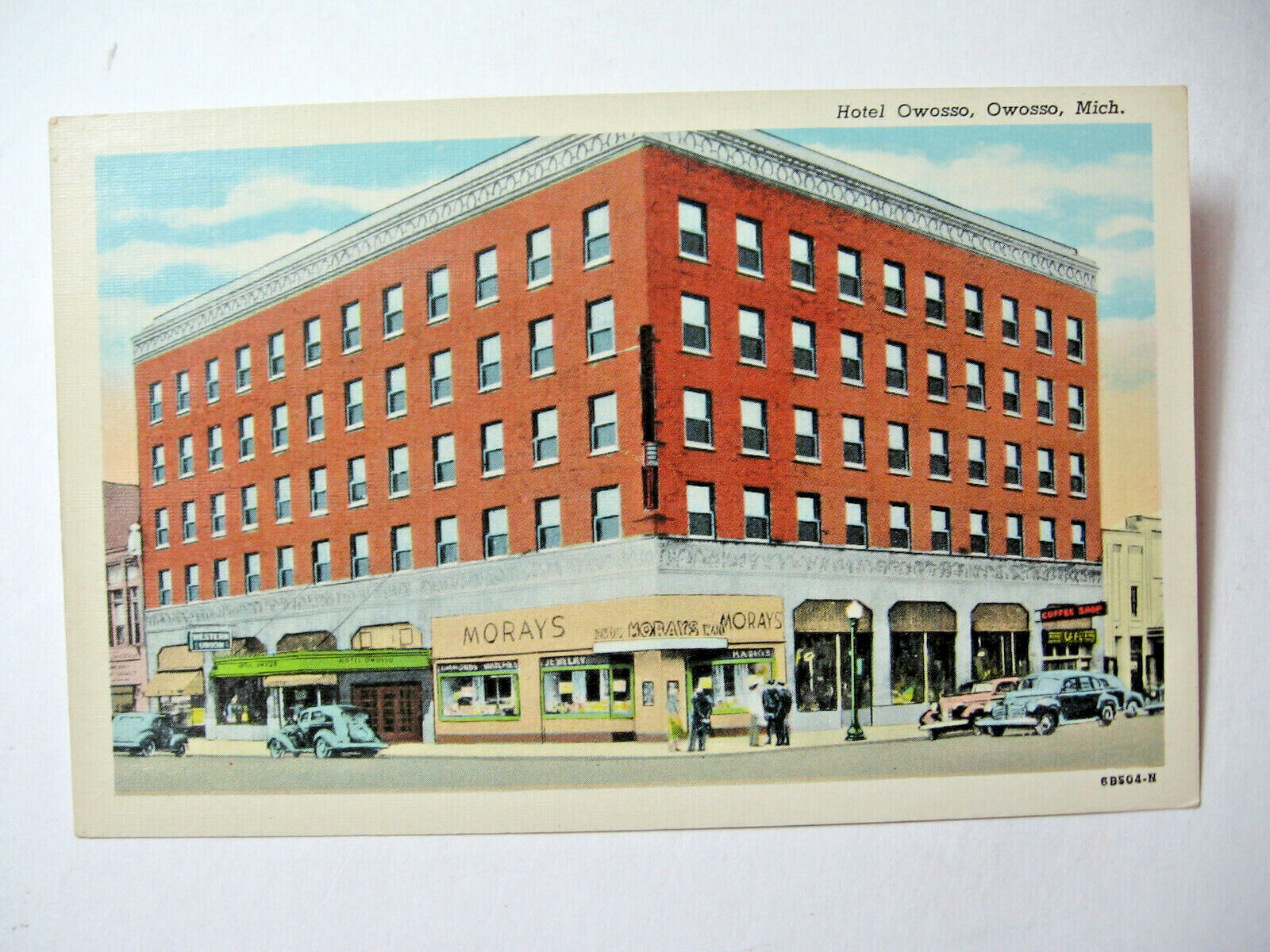 1930\'s era Hotel Owosso, Owosso, Michigan Postcard