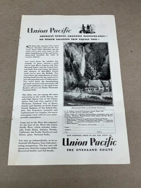 1929 Union Pacific Railroad--\