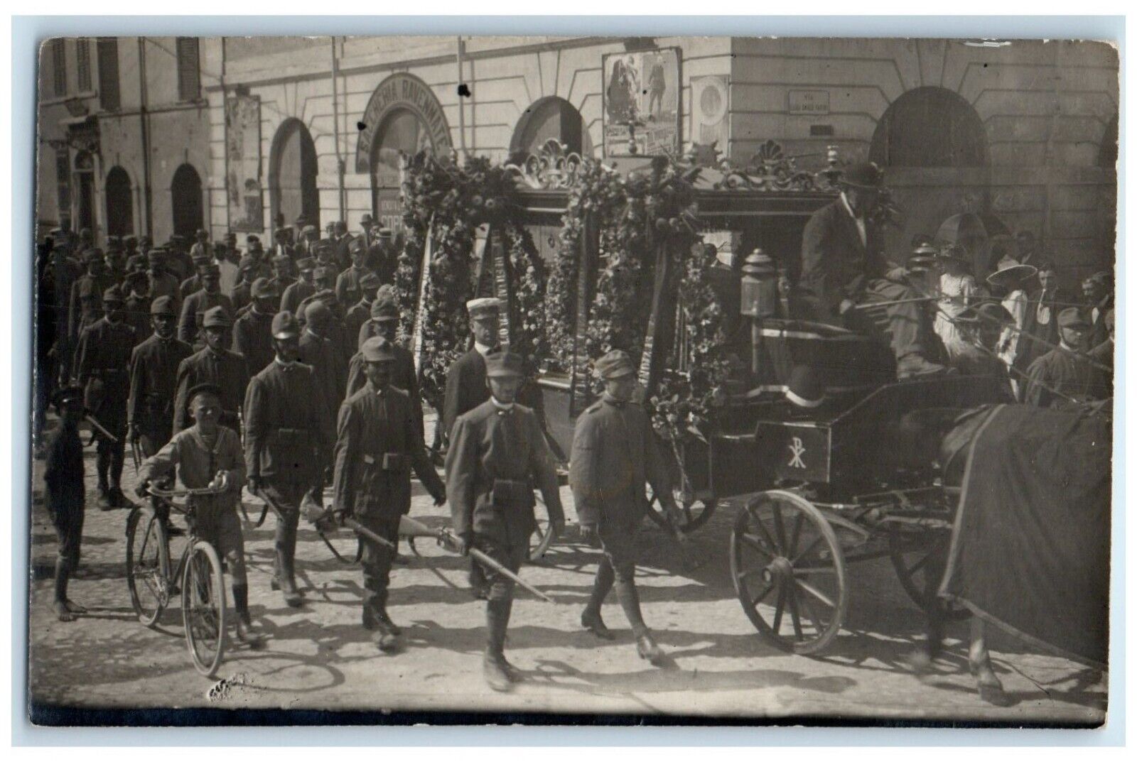 c1910's Italian Military Parade WWI Italy RPPC Photo Unposted Antique Postcard