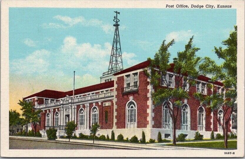 Vintage DODGE CITY, Kansas Postcard \