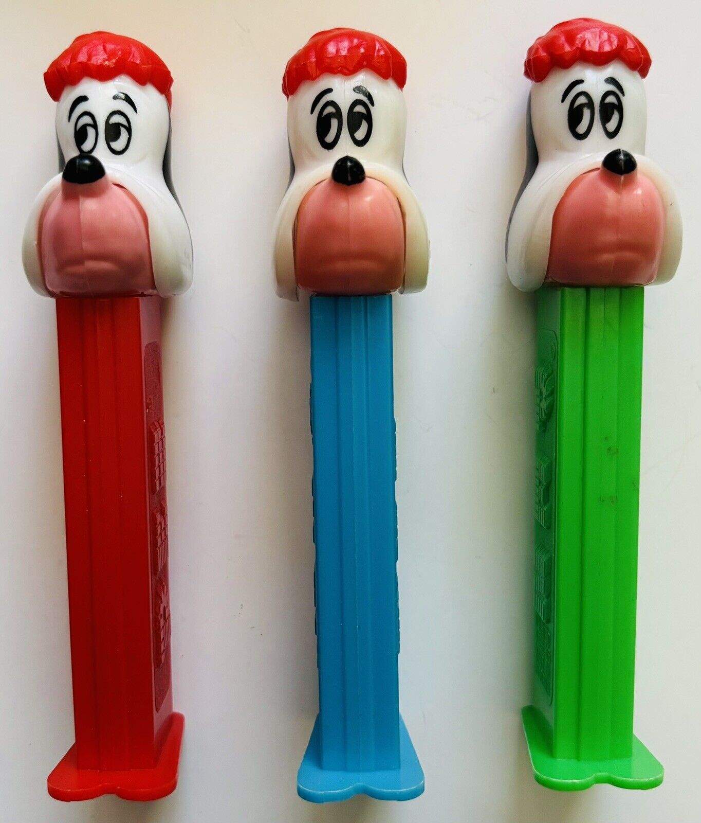 Tom & Jerry’s - DROOPY DOG - PEZ Dispensers - Set of 3 - Different Color Stems