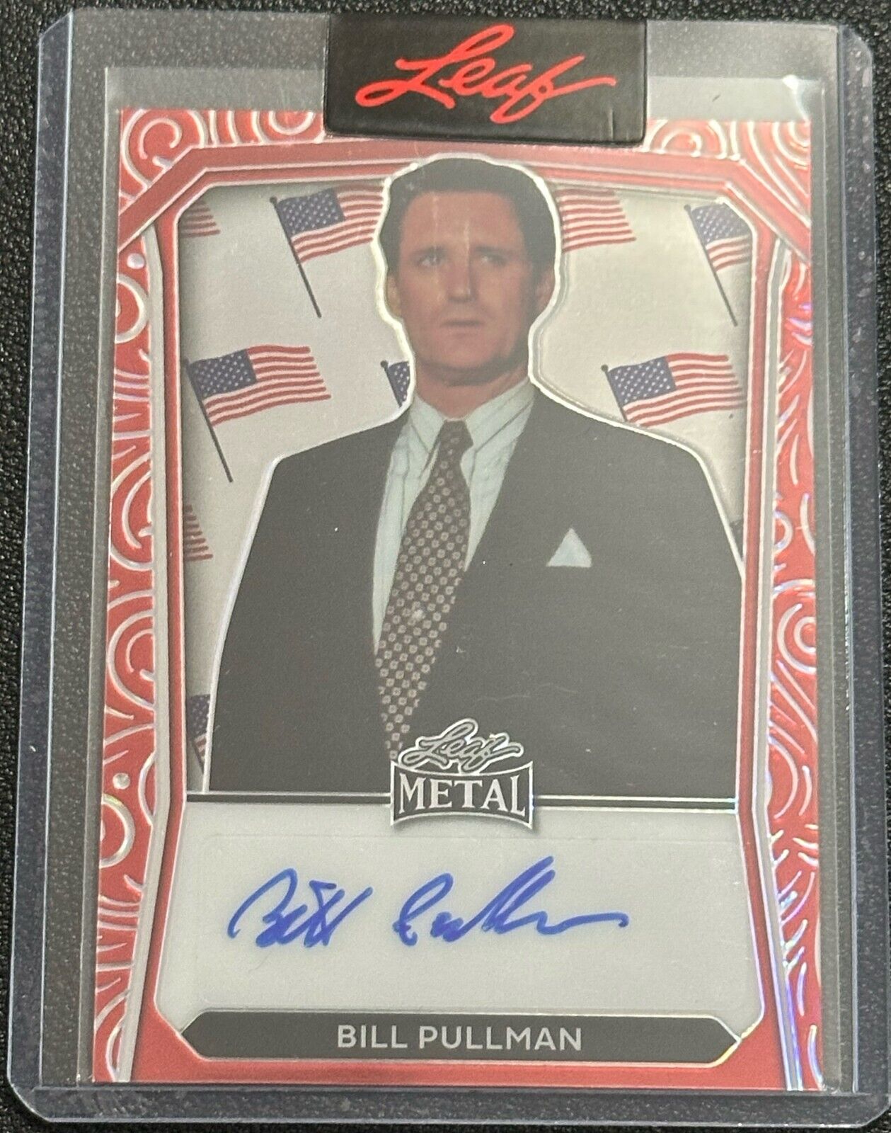 BILL PULLMAN 2024 LEAF INDEPENDENCE DAY AMERICAN FLAG AUTO PRISMATIC 2/2
