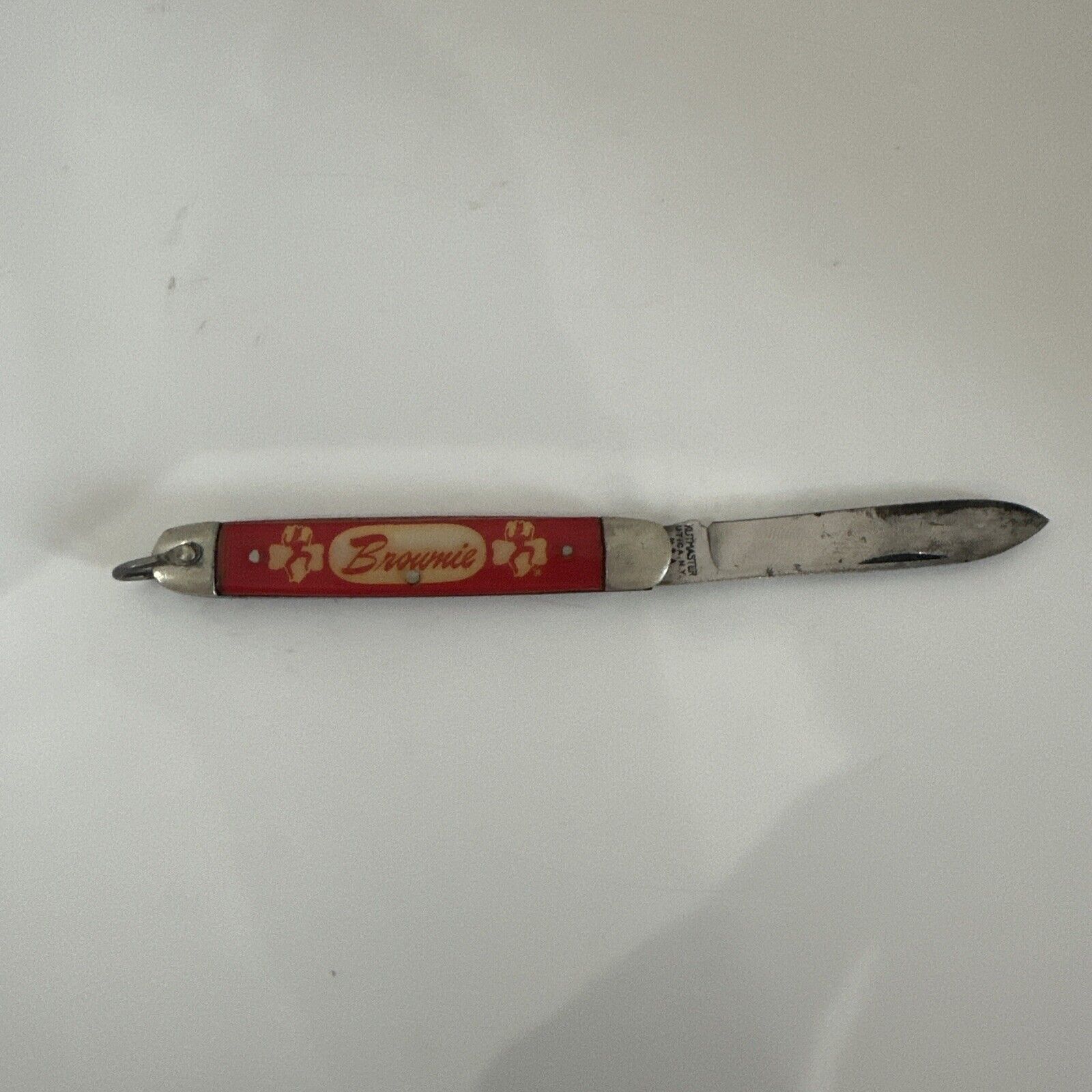 VINTAGE GIRL SCOUT KNIFE - BROWNIE UTICA KUTMASTER Be Wise Beware Use With Care
