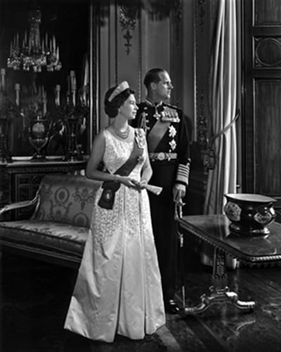 1966 Queen Elizabeth & Prince Philip Black & White 8 X 10 Photo