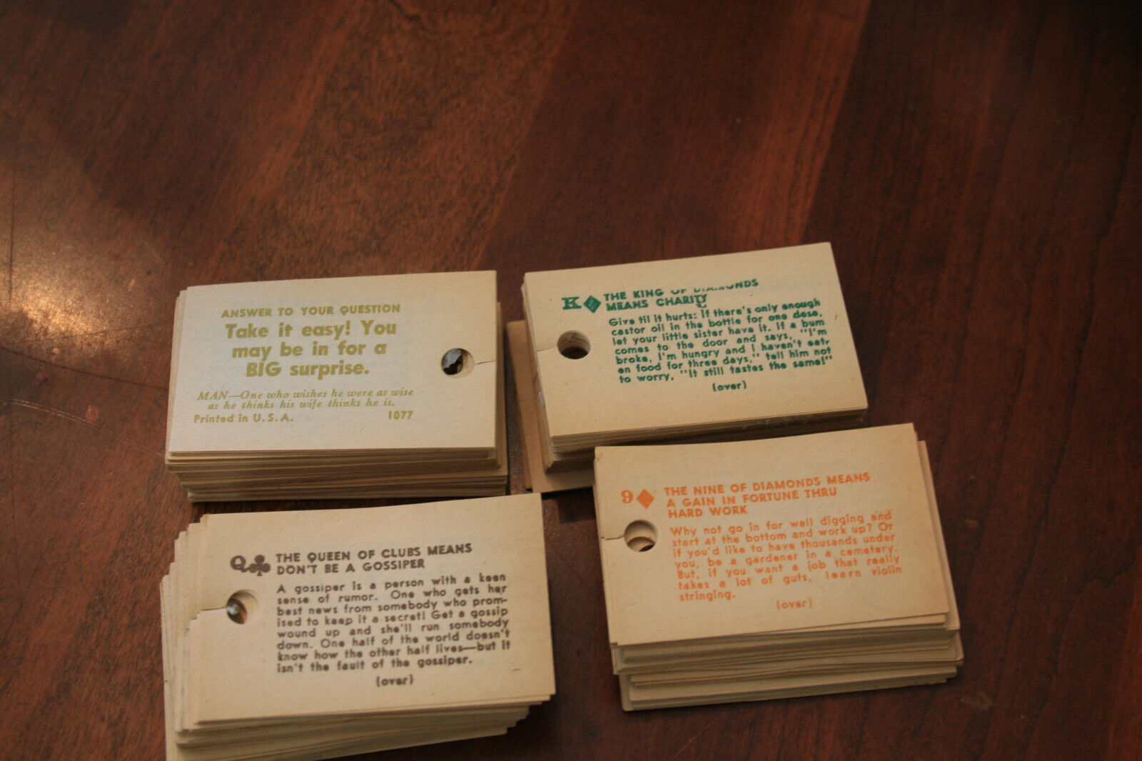 Vintage NOS Swami/Madam X Fortune Teller Machine Cards Approx 500ct
