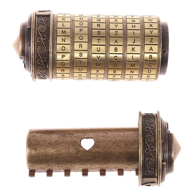 Leonardo Da Vinci Code Toys Metal Cryptex Locks for Wedding Gift Valentine\'s Day