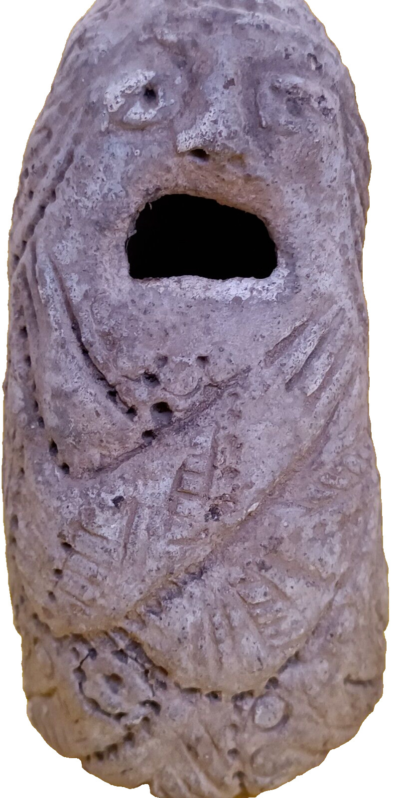 antique ceramic whistle, Ornament Trypillia culture 5400 and 2750 BC