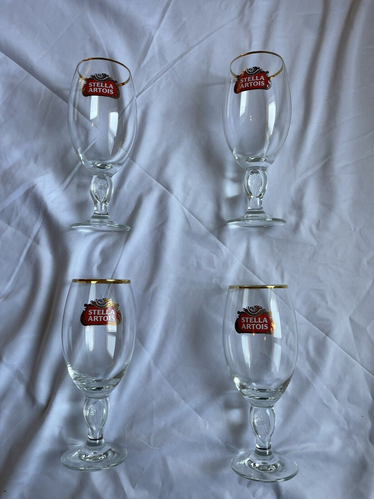 Stella Artois Chalice Glass 33 cl Set Of 4 Pristine Condition
