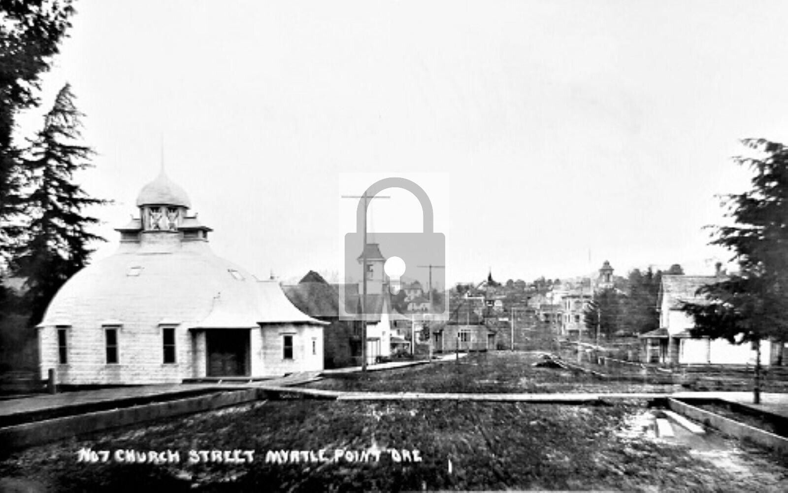 Church Street View Myrtle Point Oregon OR Reprint Postcard