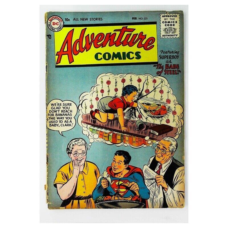 Adventure Comics (1938 series) #221 in Very Good minus condition. DC comics [g&