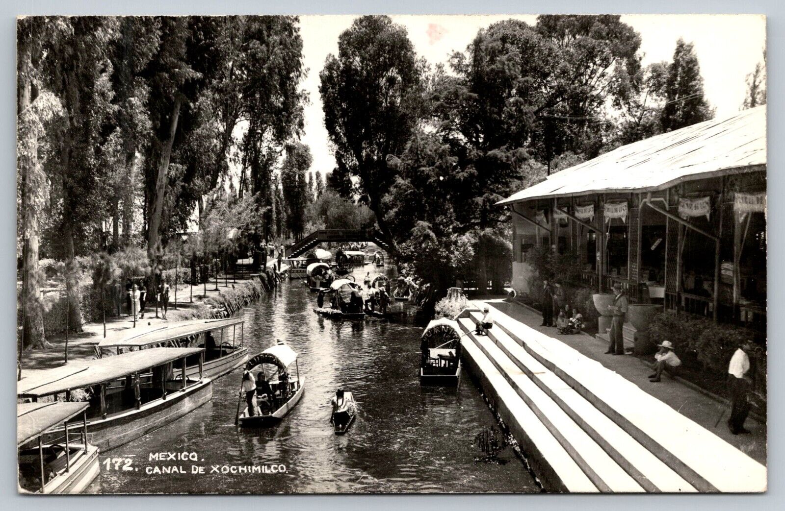 MEXICO CITY, CANAL de XOCHIMILCO, c1925 real photo ppc., unused.,