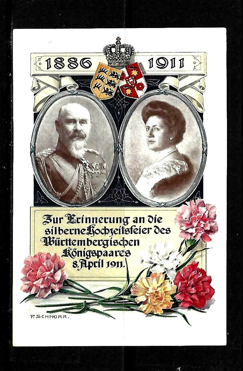  1896-1911 TO REMEMBER THE SILVER JUBILEE OF THE WÜRTTEMBERG KING COUPLE