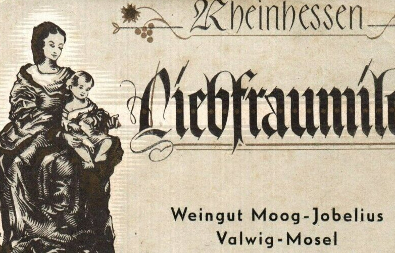 Lovely Mother Child Rheinhessen Liebfraumilch 1950s-60s German Wine Label