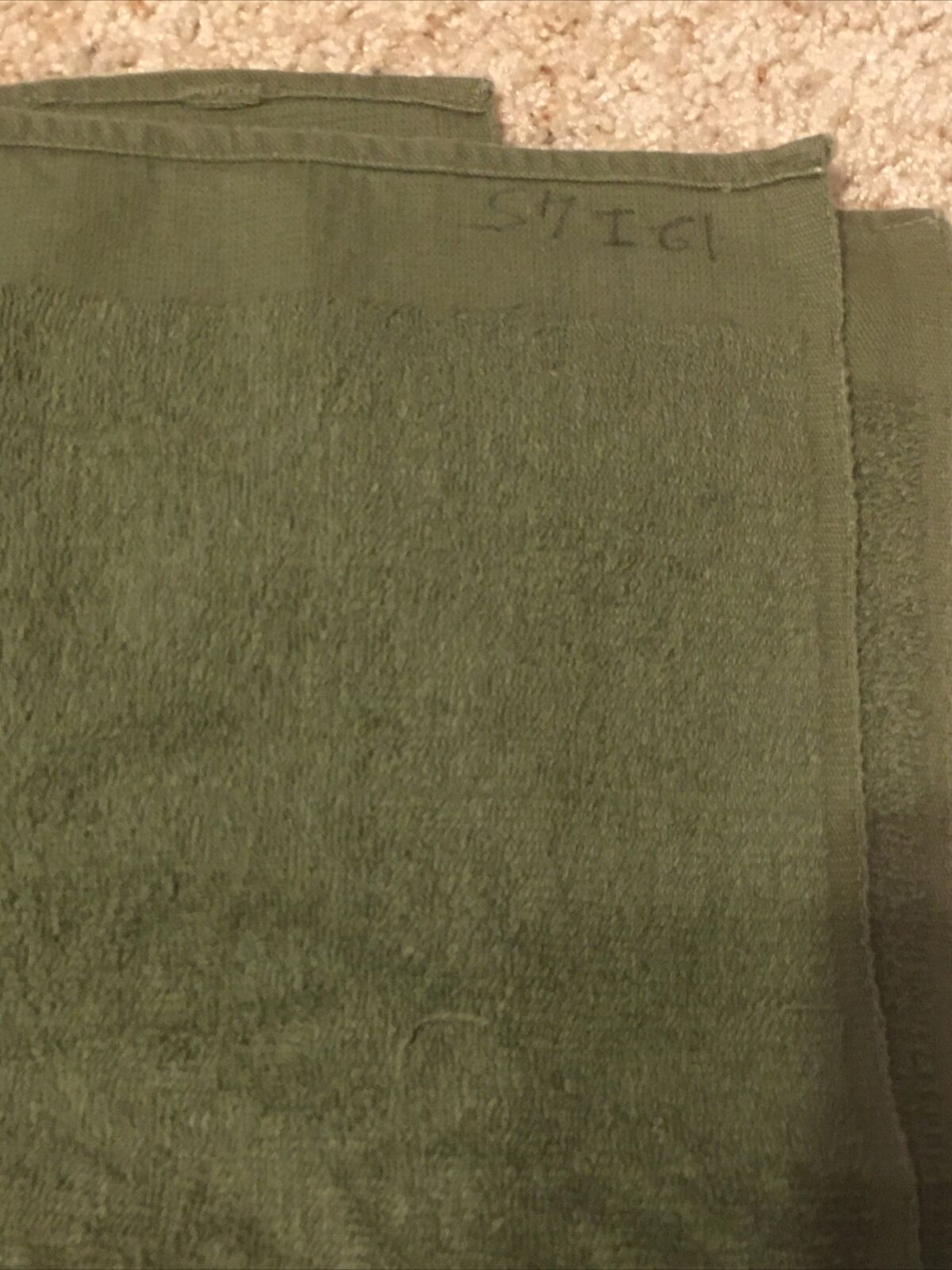 VINTAGE U.S.  Army MILITARY ISSUE Bath Towel. 38 X 20 inches. STAMPED IN --VGC