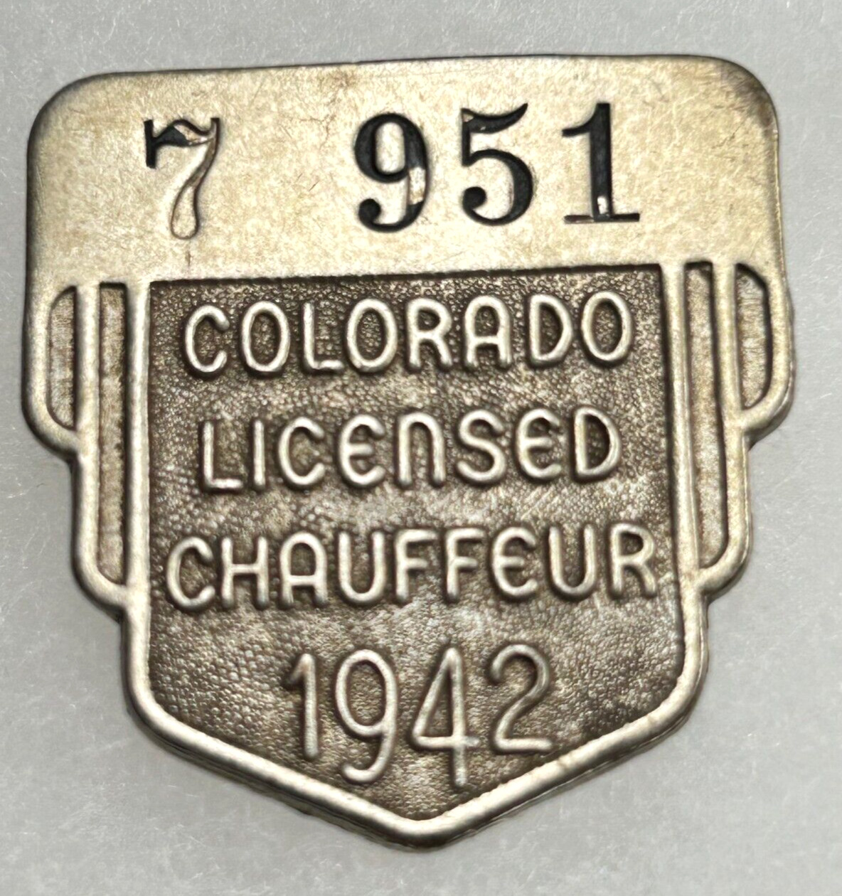 1942 Colorado Chauffeur Badge #7-951