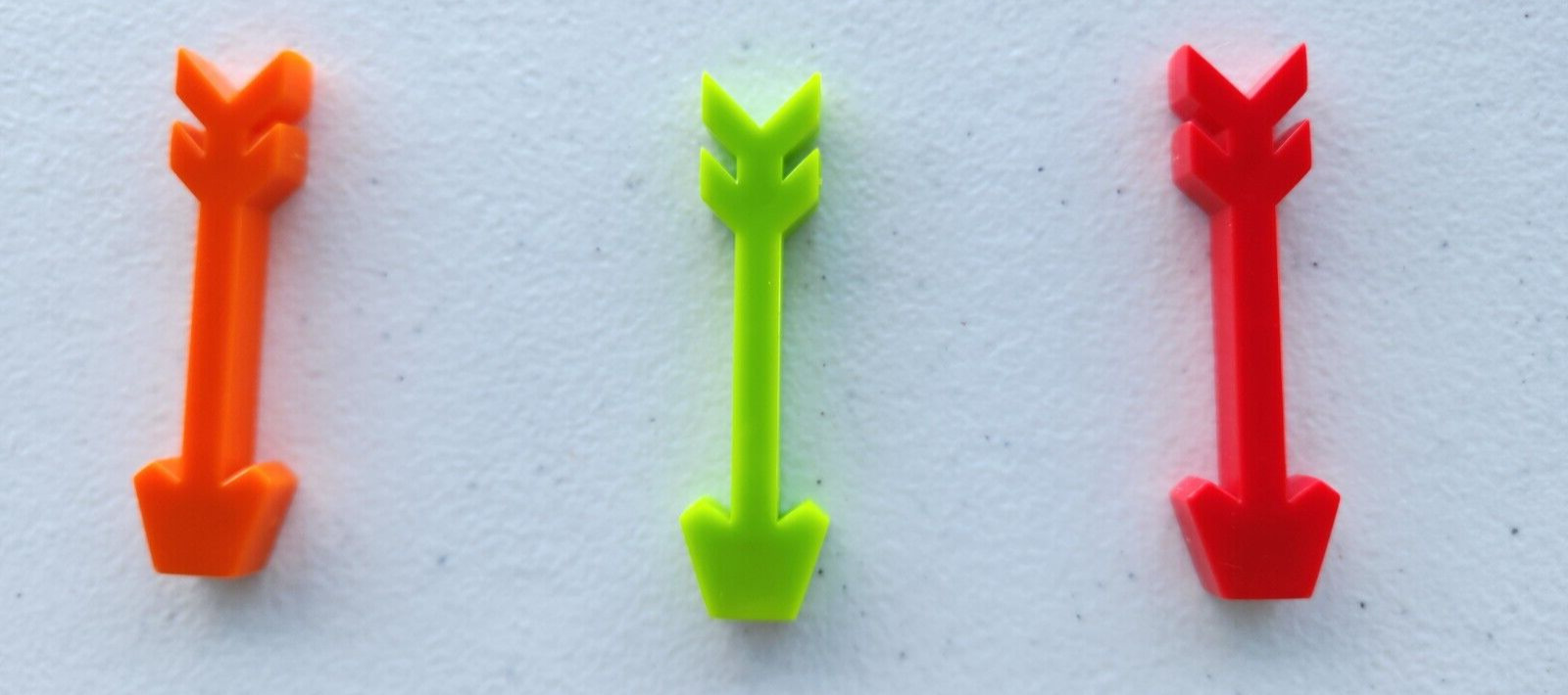 Orange red green arrow shaped shape magnets set