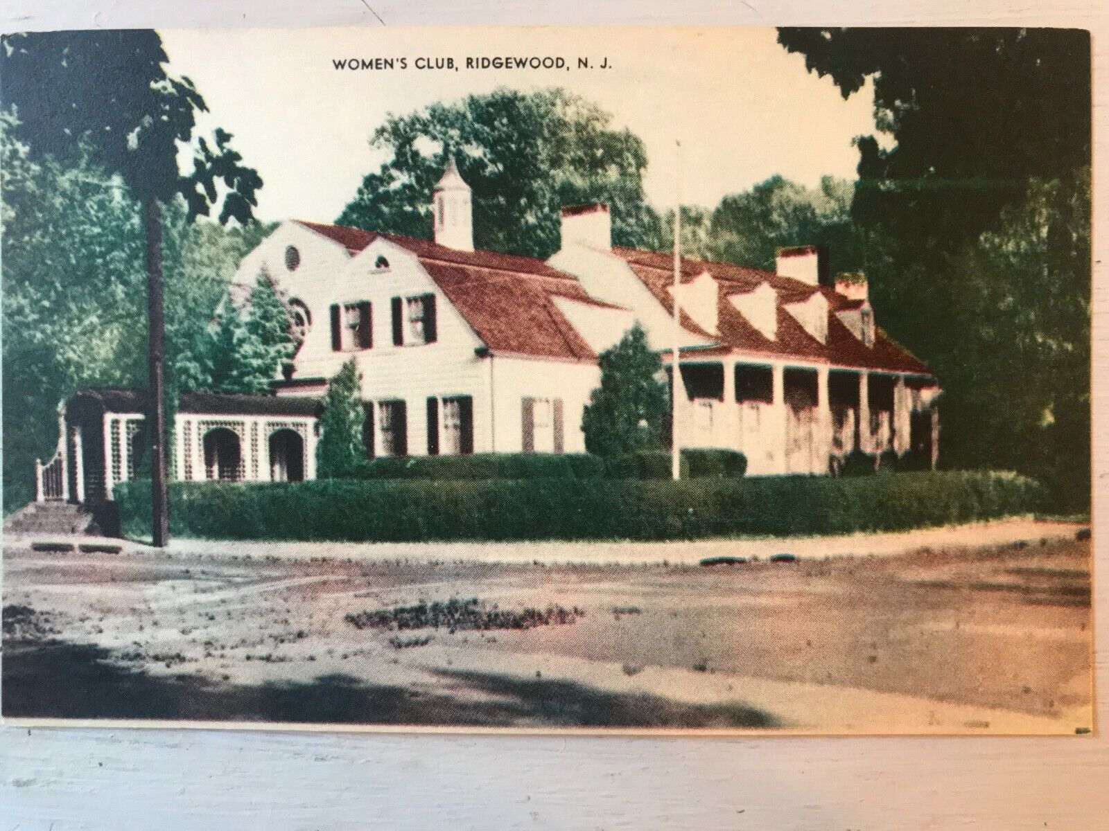 Vintage Postcard 1940-1950 Women\'s Club Ridgewood New Jersey