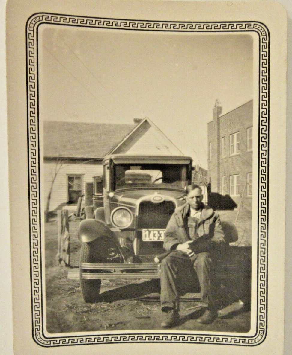 1928 CHEVROLET COUPE ?, b&w photo, 3 5/8\