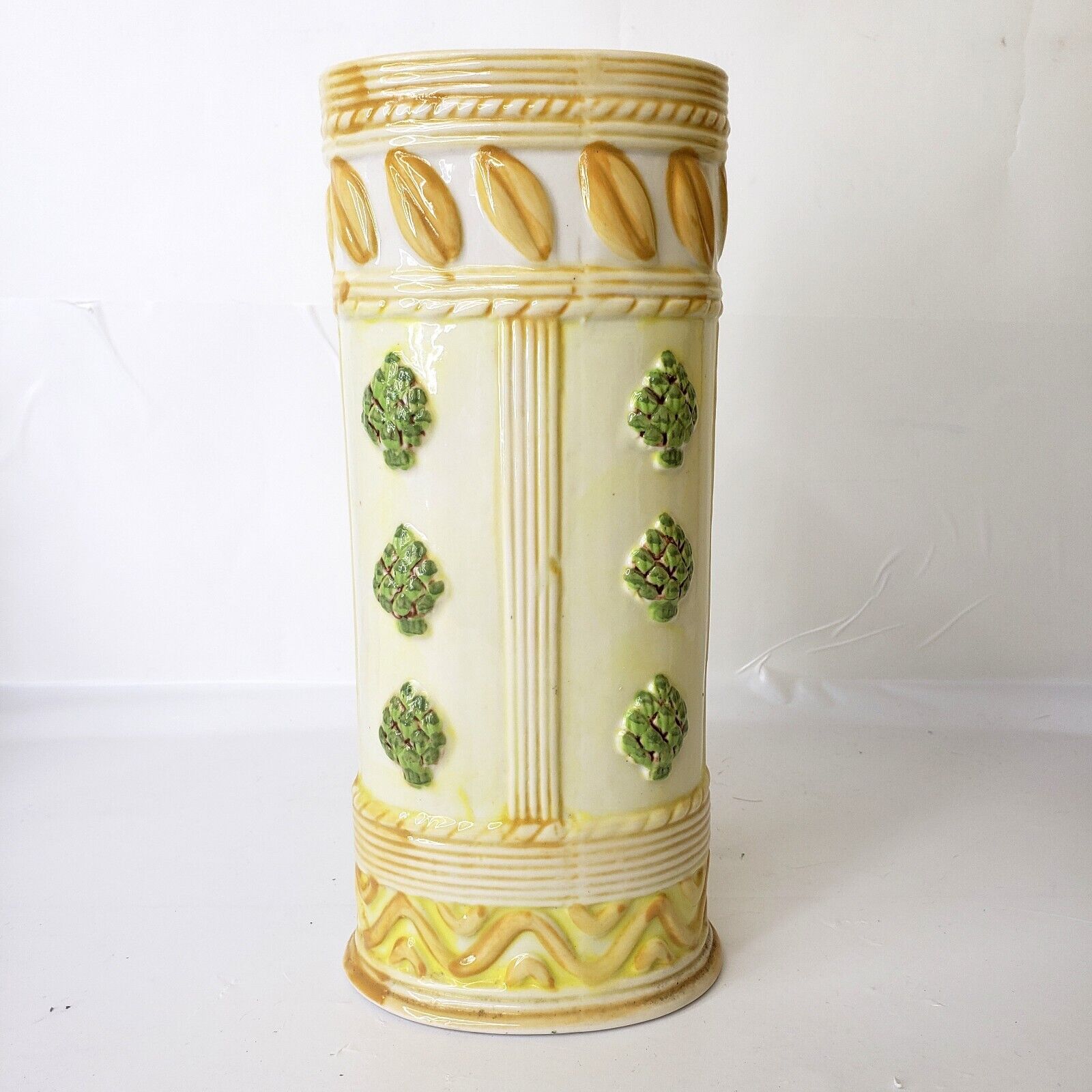 Ceramic Pasta Canister With Green Artichokes 10\