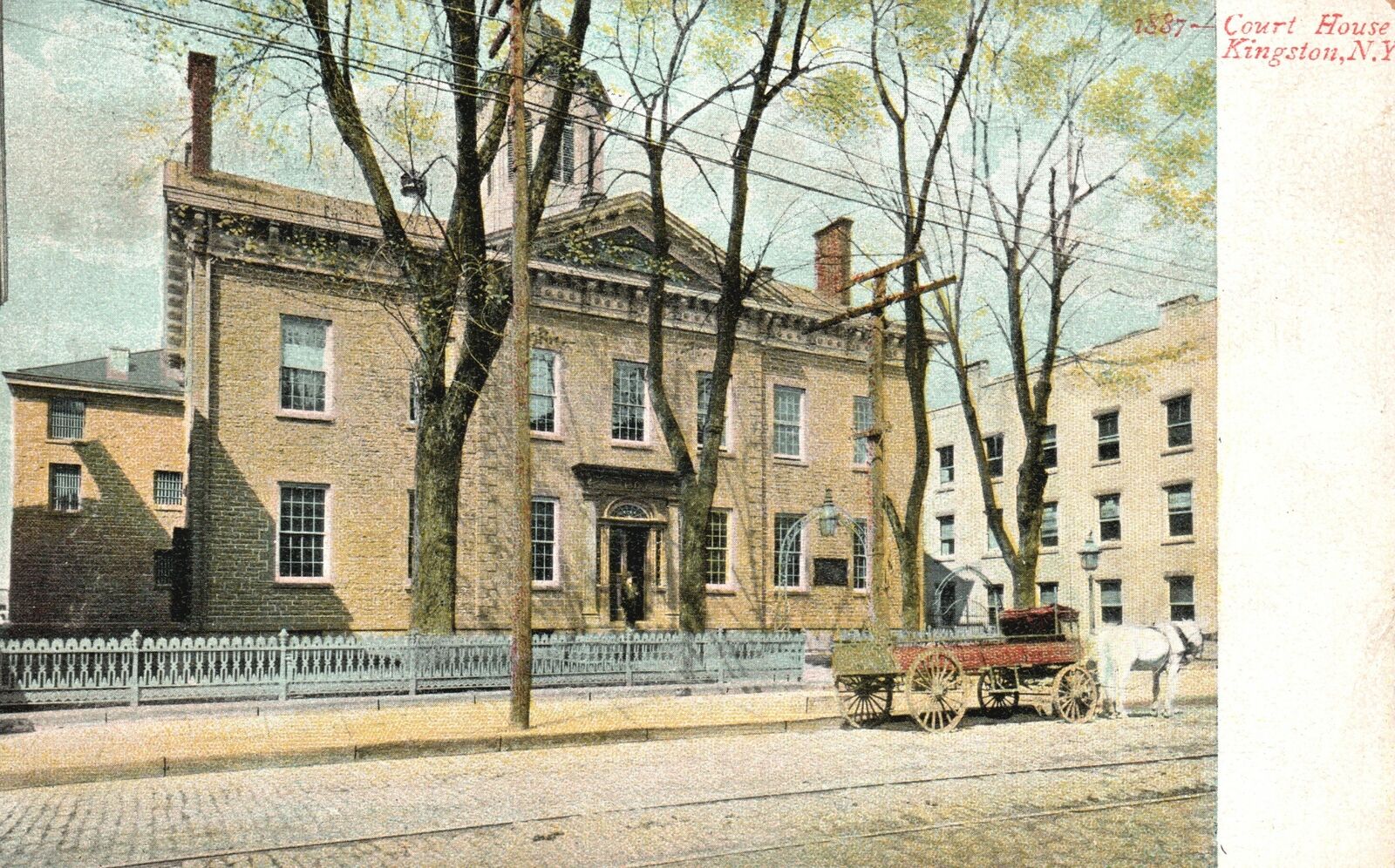 Vintage Postcard 1900\'s Kingston City Court Courthouse Kingston New York NY