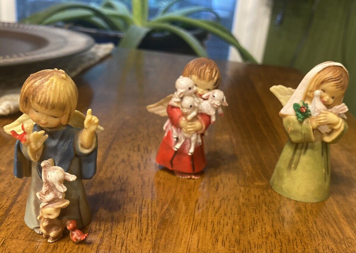 Vintage “Lil Angels” Christmas Ornaments Made in Hong Kong 3 Pieces