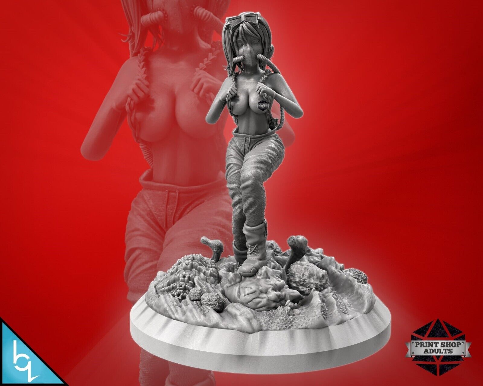 Surviving Female Miniature Survivor Sexy High Fantasy Figure NSFW 3D Print