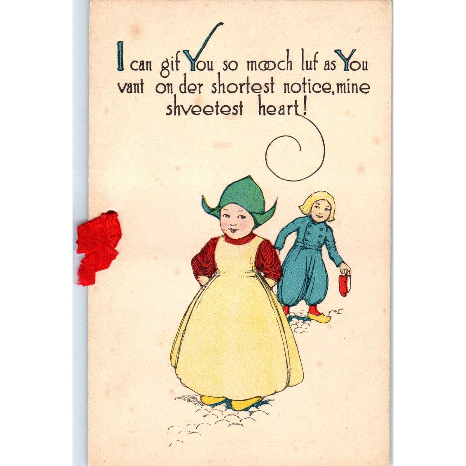 Dutch Valentine I can gif You SO mooch luf as You vant Original Postcard TK1-P1