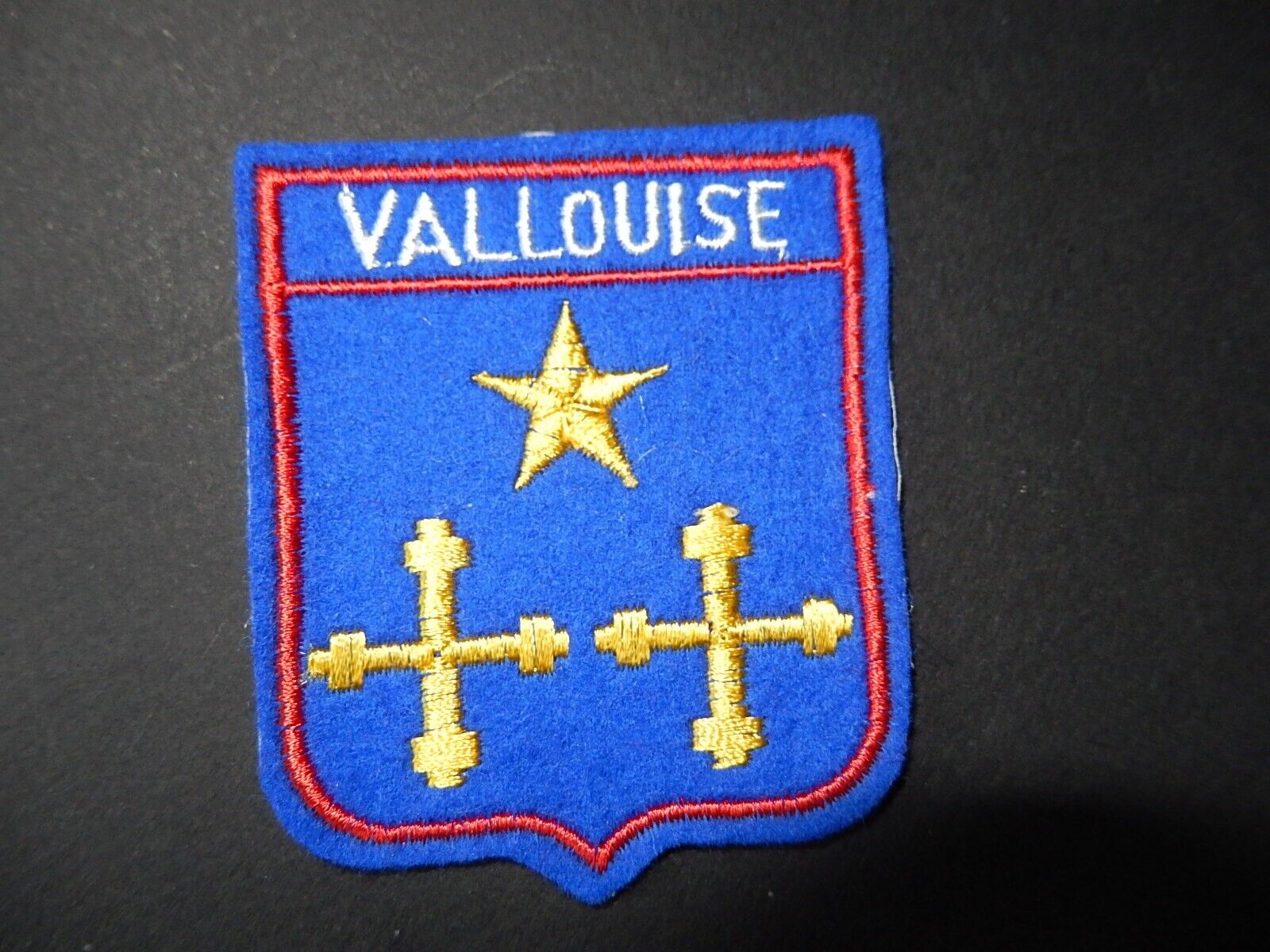 VALLOUISE PELVOUX ALPES CROSS STAR EMBROIDERY FABRIC PATCH CUSHION