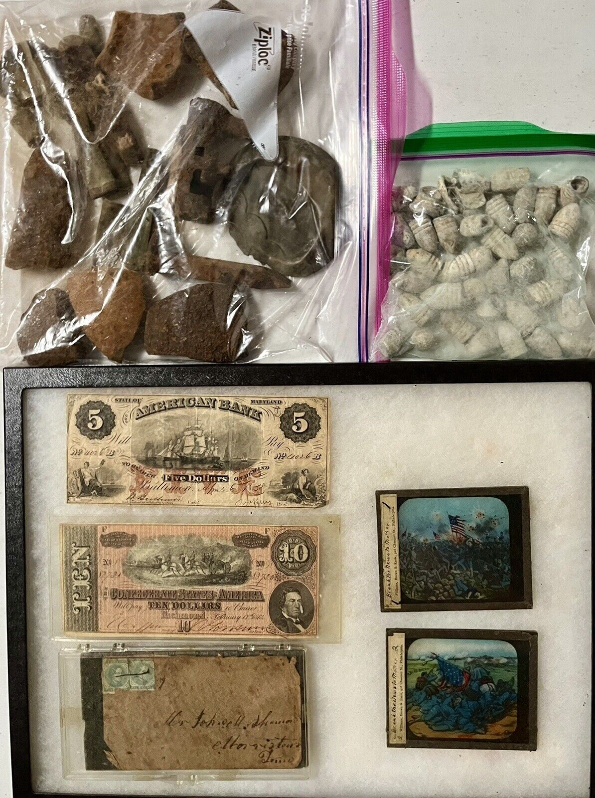 Gettysburg Civil War Relics, Bullets, CSA Money, And More