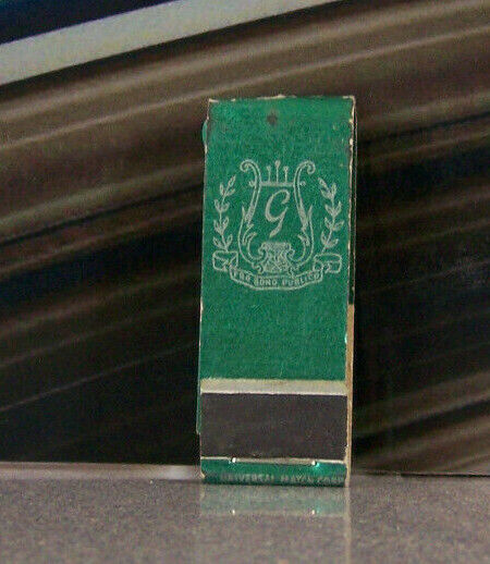 Rare Vintage Matchbook K1 Chicago Illinois Emerald Room At The Graemere Elegant