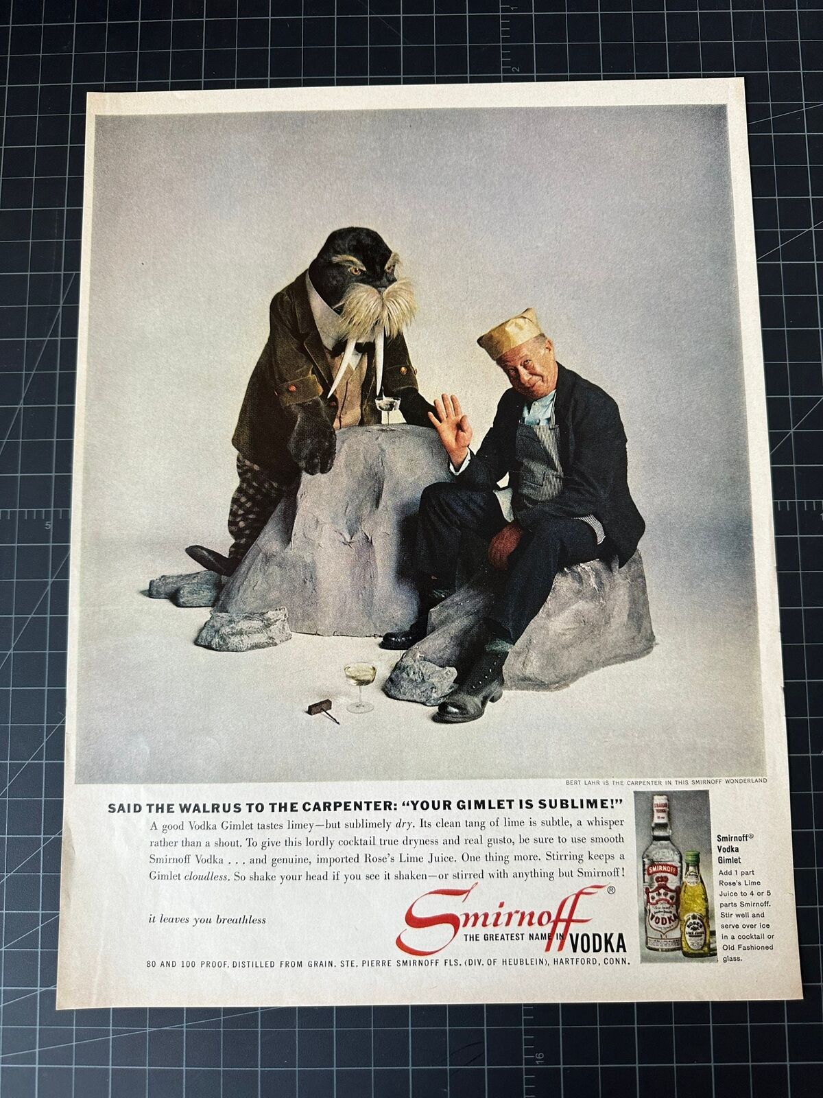 Vintage 1950s Smirnoff Vodka Print Ad