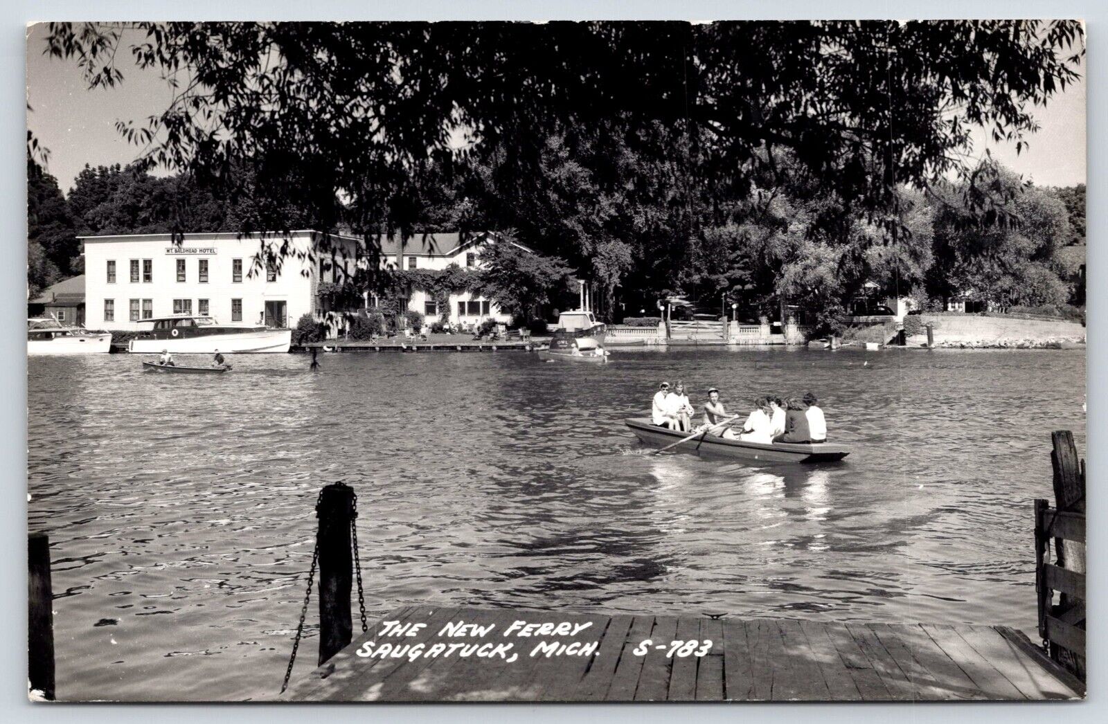 Vintage Postcard The New Ferry Saugatuck Michigan RPPC