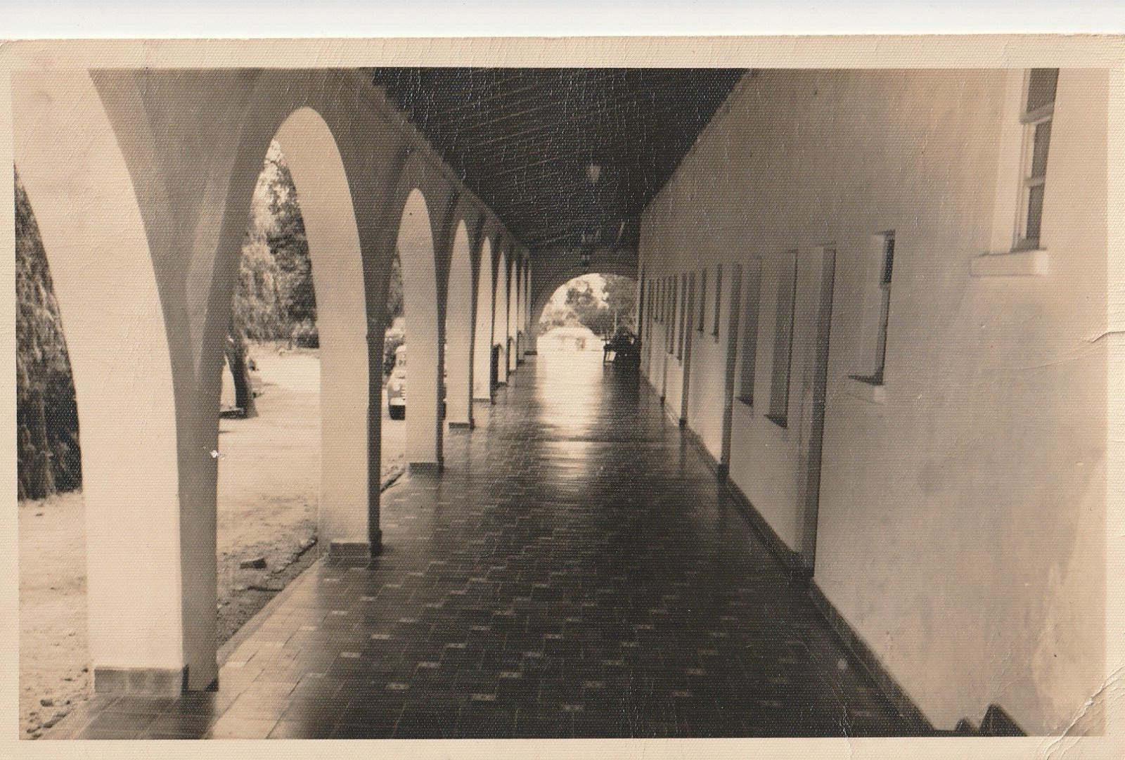 Vintage Postcard Leon, Mexico Hotel Balneario Posted Black & White Picture
