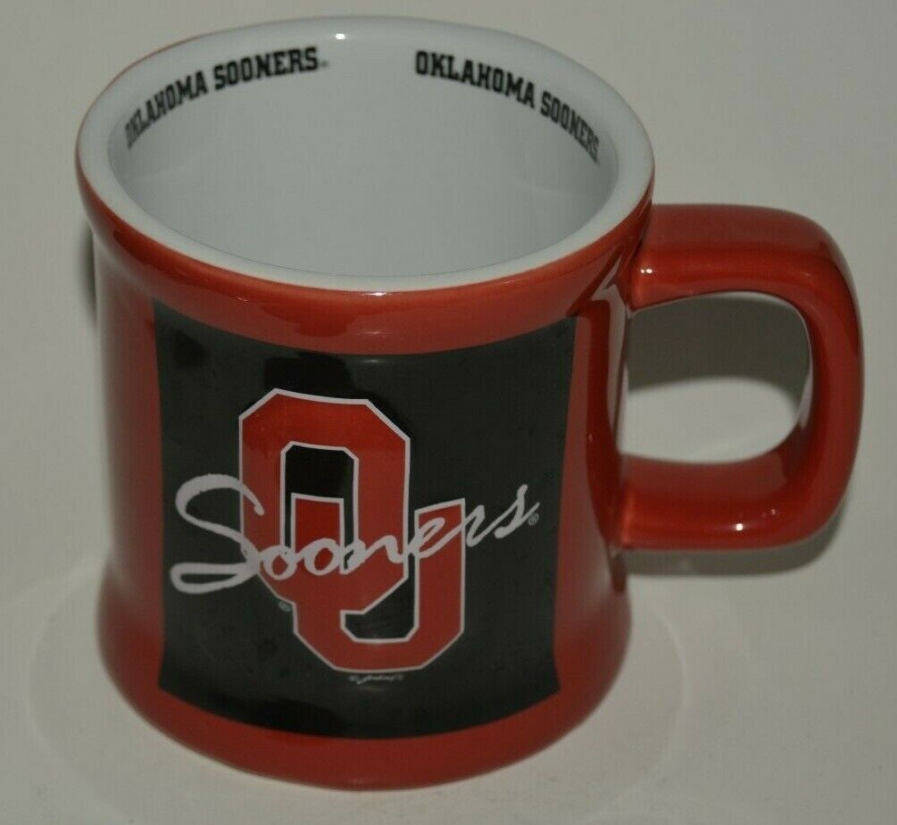 Nice Red High End OKLAHOMA University SOONERS 3D NCAA Football Coffee Mug MINTY