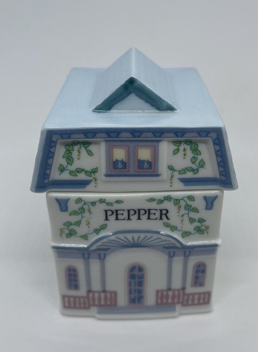 LENOX SPICE HERBS VILLAGE Vintage 1989 Pepper Spice Jar In Excellent Condition