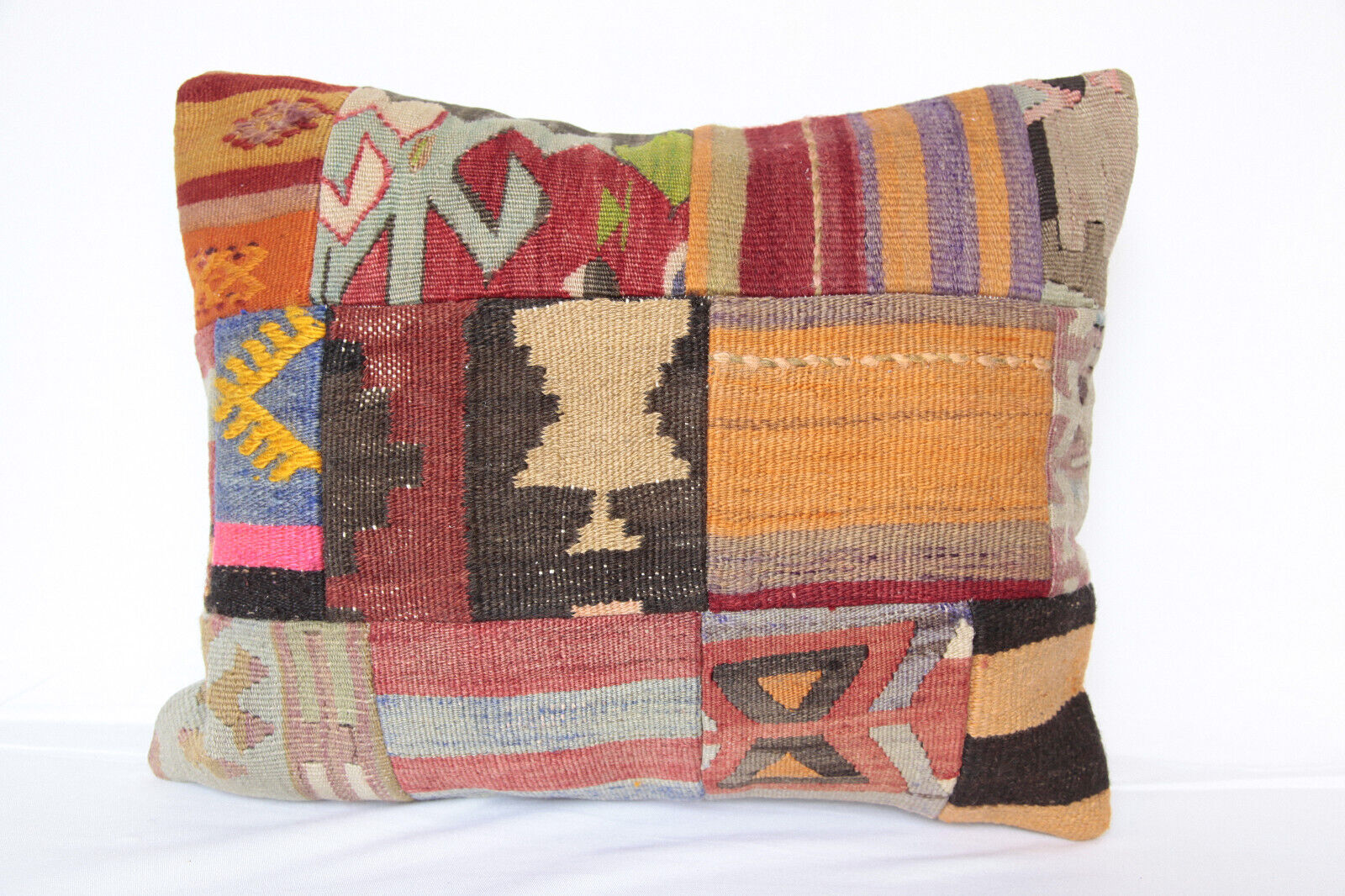 20x16 patchwork kilim pillows,Handmade pillow,Turkish Kilim pillow,lumbar pillow