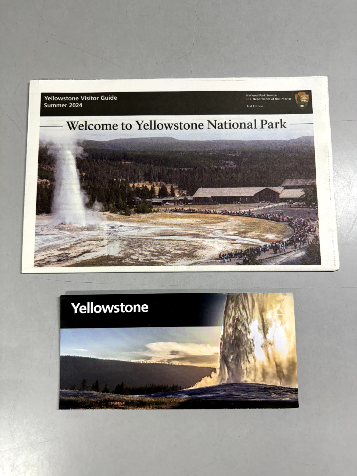 NPS Yellowstone National Park Brochure Map and Guide - Montana 2024 - Brand New