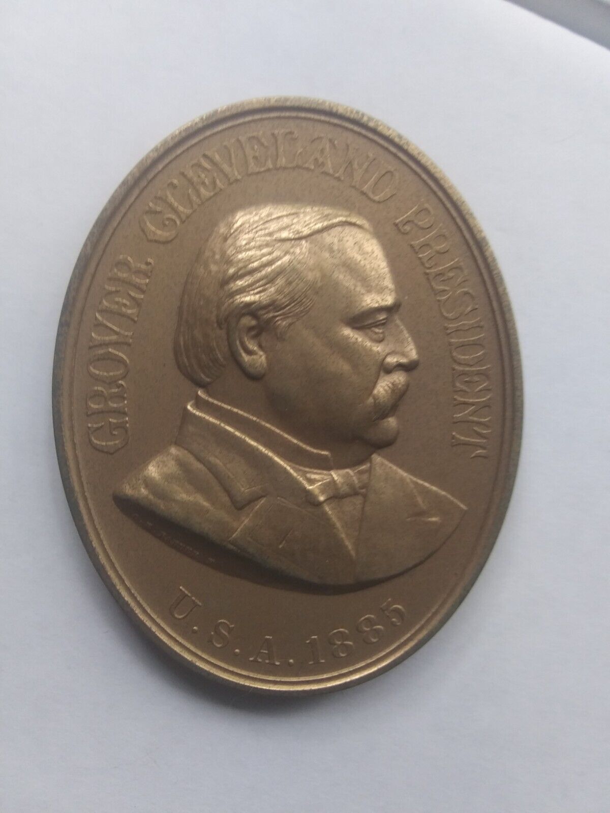 1885 Grover Cleveland President Presidential Oval Medal Peace Indian U.S. Mint