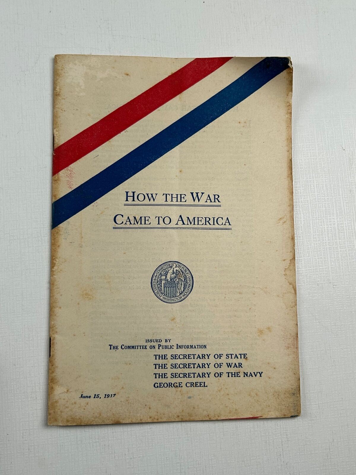Patriotic WWI How the War Came to America June 15, 1917