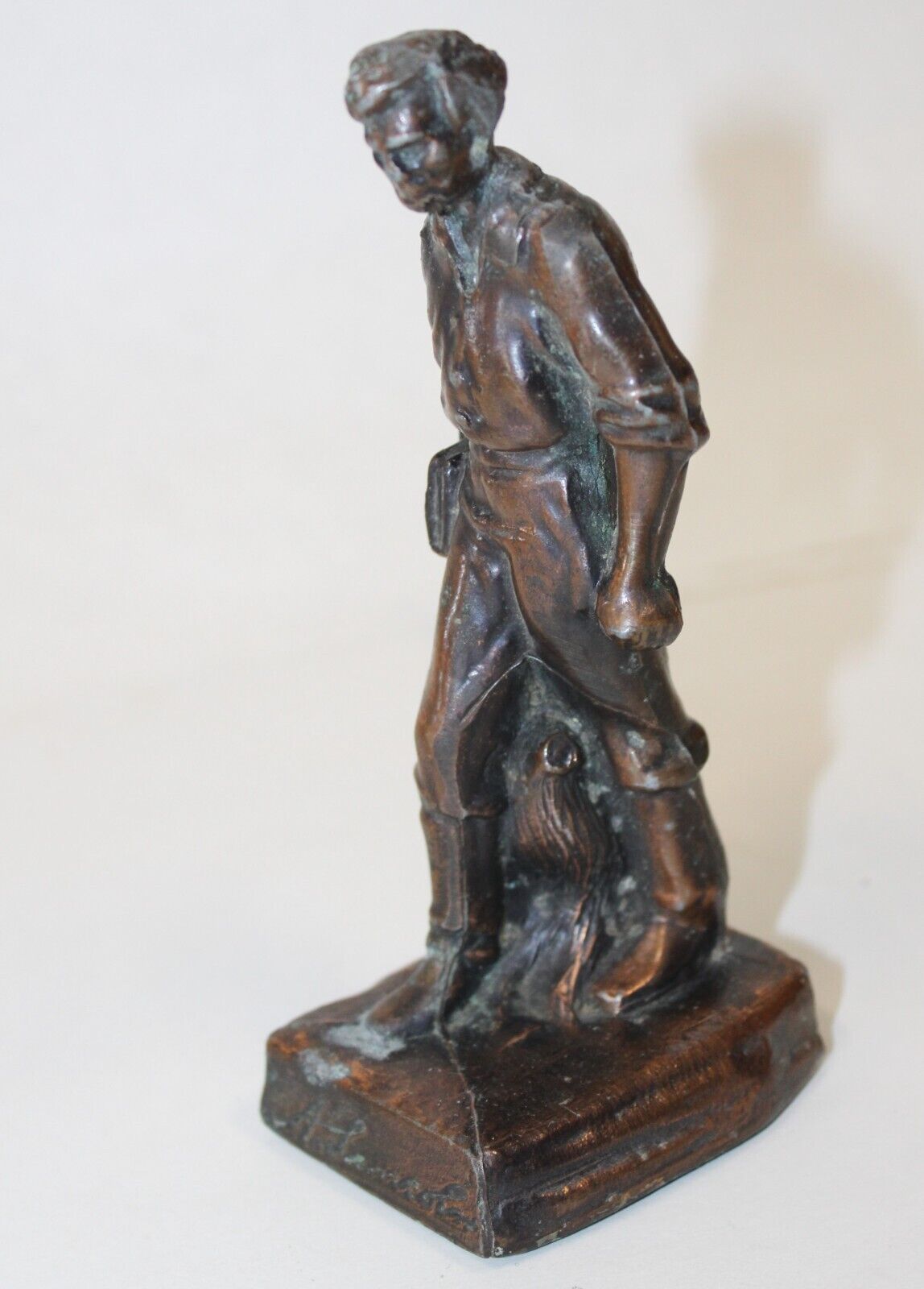 Vintage Spelter Young Abe Lincoln Small Statue - 5 3/4\