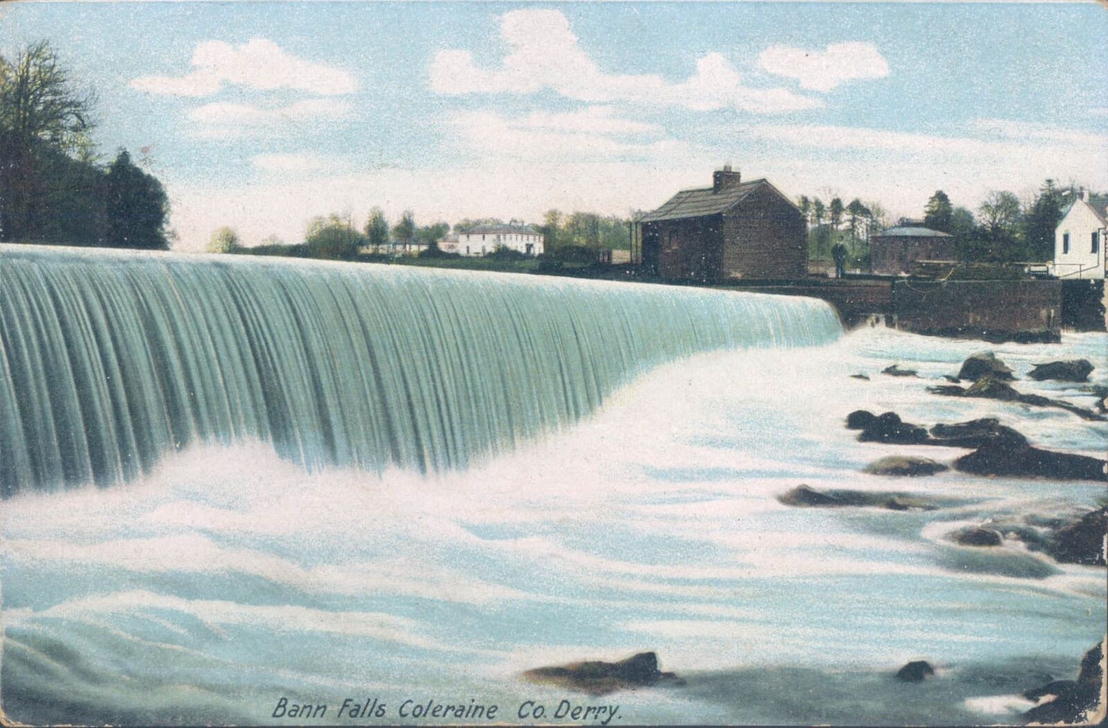 IRELAND Derry Bann Falls Coleraine 1908 PC
