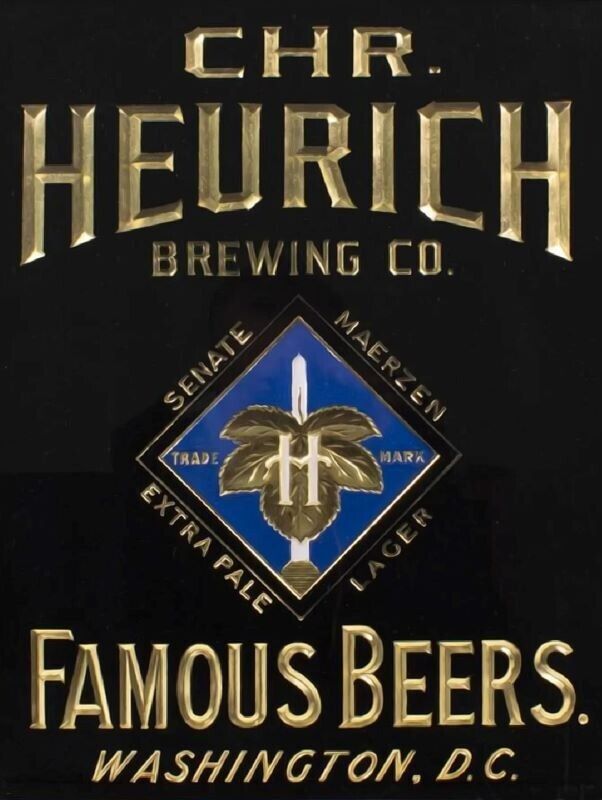 Christian Heurich Brewing Co. of Washington DC NEW METAL SIGN: Senate Lager