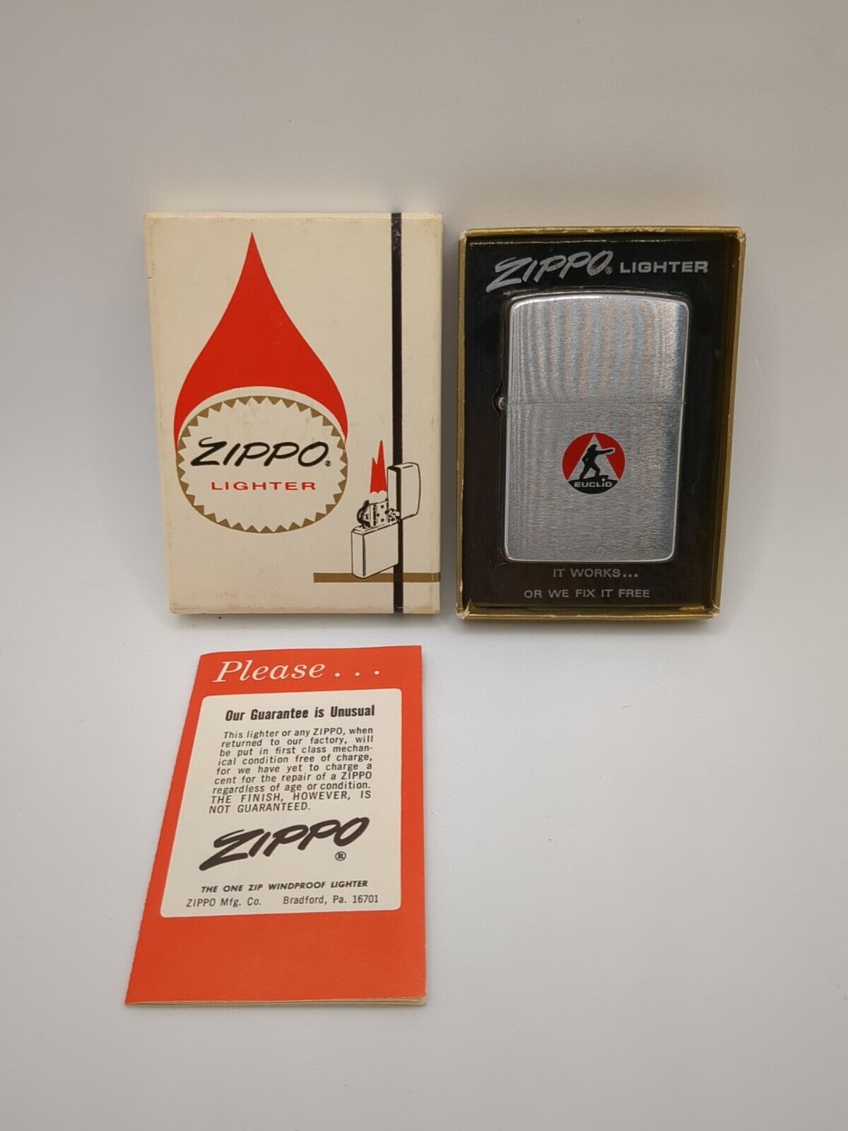 Vintage 1968 ZIPPO Euclid Industries Lighter 